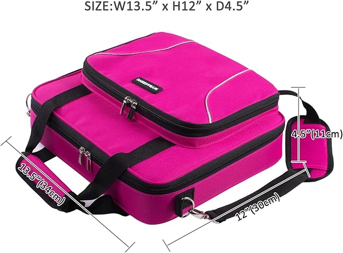 | Large Embroidery Project Bag - Cross Stitch Supplies Organizer - Embroidery Kits Bag - Storage & Organizer for Floss, Loops