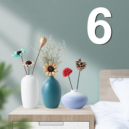 12 Inch Wooden Number 6, 1/4 Inch Thick Large Unfinished Wood Letter for DIY Crafts Home Wall Decor