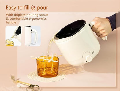 Aroparc Wax Melter for Candle Making with Thermometer, Large 60oz/1.8L Electric Wax Melter with Pouring Spout Candle Making Kit for Beginners Adults