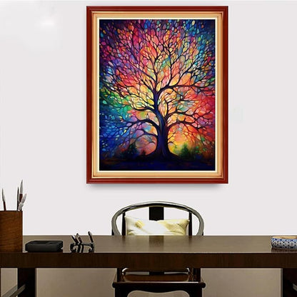 Redxing Stamped Cross Stitch Kits Embroidery kit for Beginners Adults Full Range of Embroidery Patterns Starter Kits DIY Printed Cross Stitch Kits Needlepoint Kits 11CT-Moonlight Tree 16x20 inch