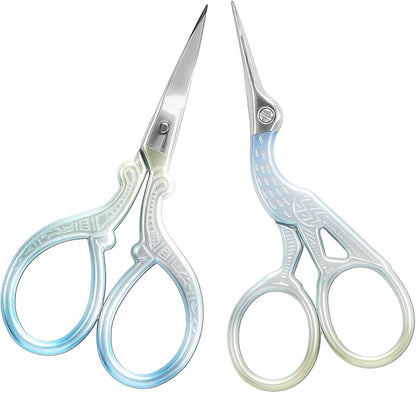 AQUEENLY Embroidery Scissors 2 Pcs Small Sewing Scissors Sharp Stainless Steel 3.6 Inches for Artwork, Threading, Needlework, Crochet
