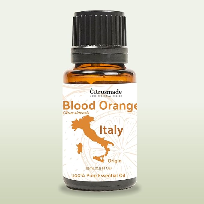 Nature Packaged Blood Orange Essential Oil - Direct from Citrusmade in Sicily - Pure Essential Oil for Diffusers and Aromatherapy - Natural Citrus Scent | 100% Pure Therapeutic Grade (15ml)