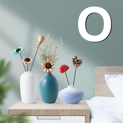 12 Inch Wooden Letter O, 1/4 Inch Thick Large Unfinished Wood Letter for DIY Crafts Home Wall Decor