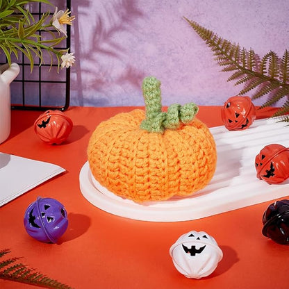 BEUNITONE Crochet Kit for Beginners 6 Set Pumpkins Crochet Kits for Adults Starter with Step-by-Step Instructions Cute Pumpkin Crochet Kit Adults DIY Craft Gift Set for Halloween Christmas Gifts