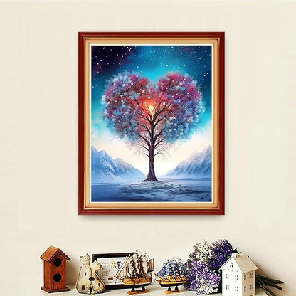 Dooxvey Cross Stitch Kits for Adults Stamped Full Range of Embroidery Starter Kits for Beginners 11CT Printed Cross Stitch Patterns Needlepoint Kits Stamped Crossstitching-Giving Tree 16x20 inch