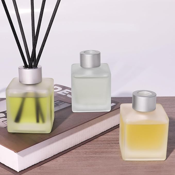 Aeeteek 3-Pack Reed Diffuser Set, Linen/Citrus/Bamboo White Tea Scented Oil, Forest Aroma Essential Oils with Diffuser Sticks, Long Lasting Bathroom Air Freshener, Home Fragrance for Room Decor