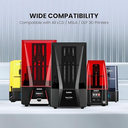 ELEGOO Water Washable 3D Printer Resin, 405nm UV Curing Photopolymer Resina for Mars Saturn Jupiter MSLA DLP LCD Impresora with Low Odor, 2000Gram Ceramic Grey