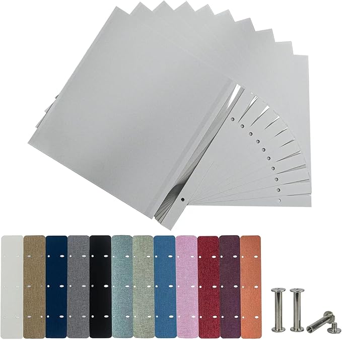 Aenbuslm Photo Album Refill Pages for Magnetic Self Adhesive Scrapbook 13.2x12.8 20 Pages