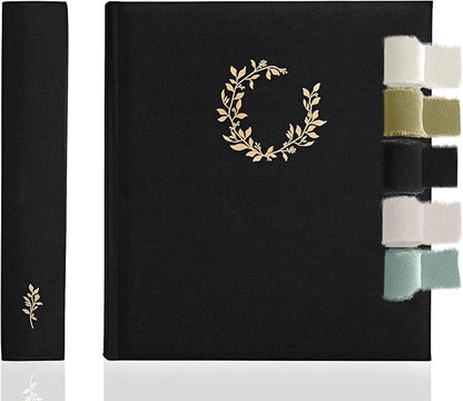 La Lente Premium Scrapbook Album – Photo Album with Writing Space – 100 Pages for Multiple Sizes 4x6, 5x7, 6x8, 8x10 – Holds 500 Photos – Wedding, Baby, Travel & Family Memories