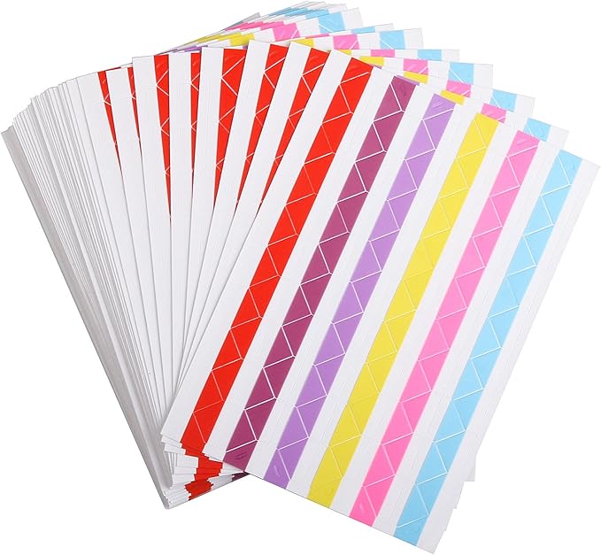 ADVcer 50 Sheets Self Adhesive Photo Corners - Hold 1275 Photos - 6 Colors 5100 pcs Photo Mounting Corner Stickers for Polaroid, Instax Foto of DIY Picture Scrapbook and Recollections Photo Album