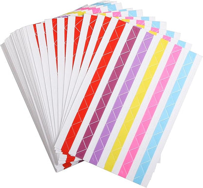 ADVcer 50 Sheets Self Adhesive Photo Corners - Hold 1275 Photos - 6 Colors 5100 pcs Photo Mounting Corner Stickers for Polaroid, Instax Foto of DIY Picture Scrapbook and Recollections Photo Album