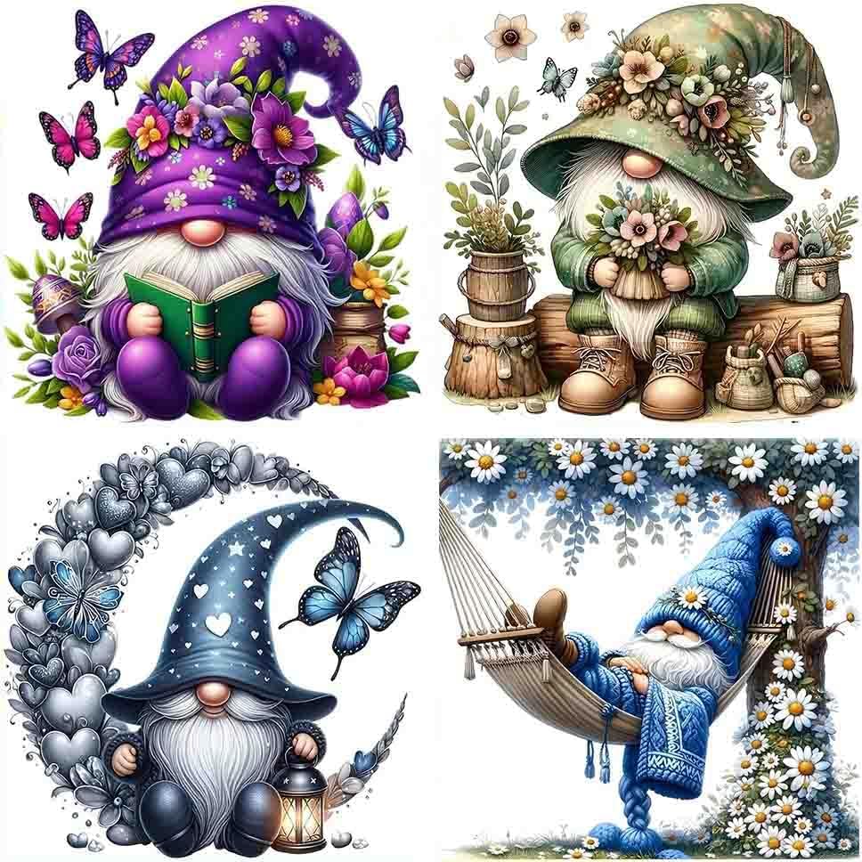 DYAIANGMU 4 Pack Stamped Cross Stitch Kit for Adults 13.7x13.7 inches by Unknown