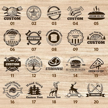 Custom Branding Iron for Wood & Leather | Personalized Wood Branding Iron Kit with Wood Burning Stamp | For Craftsmen, Bakers & DIY