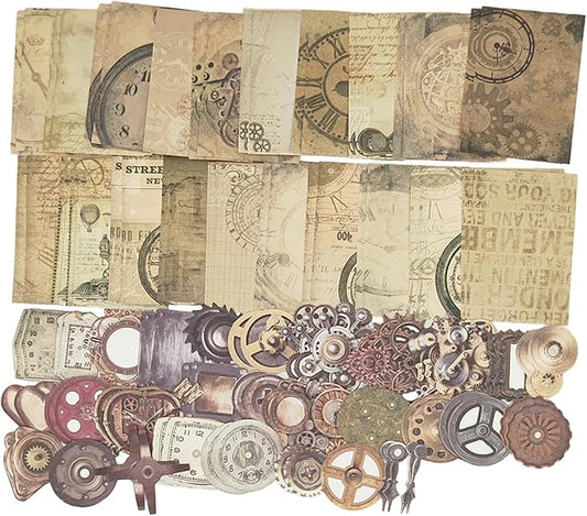 Vintage Scrapbooking Supplies Pack(100 Pieces) for Junk Journal Planners Decoupage Paper Aesthetic Cottagecore Collage Craft Album (08)