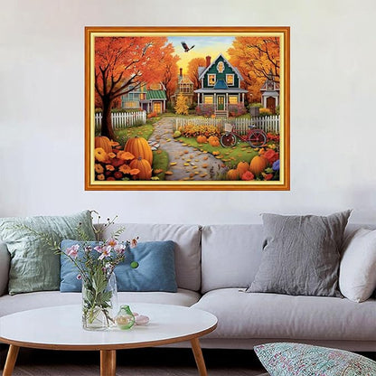 Redxing Stamped Cross Stitch Kits Embroidery kit for Beginners Adults Full Range of Embroidery Patterns Starter Kits DIY Printed Cross Stitch Kits Needlepoint Kits 11CT-Beautiful Home 16x20 inch