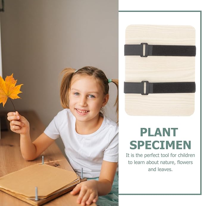 PHENOFICE Plant Specimen Press Kit Tool Set DIY Dried Bloom Petal Fruit Pressing Kit with Absorbent Boards and Reusable Wooden Plates for Botanical Art and Craft