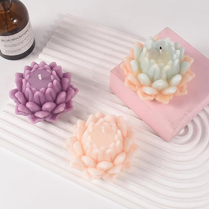 Lotus Flower Lotus Flower Resin Mold - Resin Casting Silicone Molds for Home Decor & Candle Making Wave Spiral Mold
