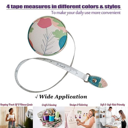 Tape Measure for Body Measuring Fabric Sewing Tailor Ruler Flexible Soft Pocket Small Mini Body Measurement Cloth Measuring Tape 60 Inch Premium Leather Retractable Tape Measure