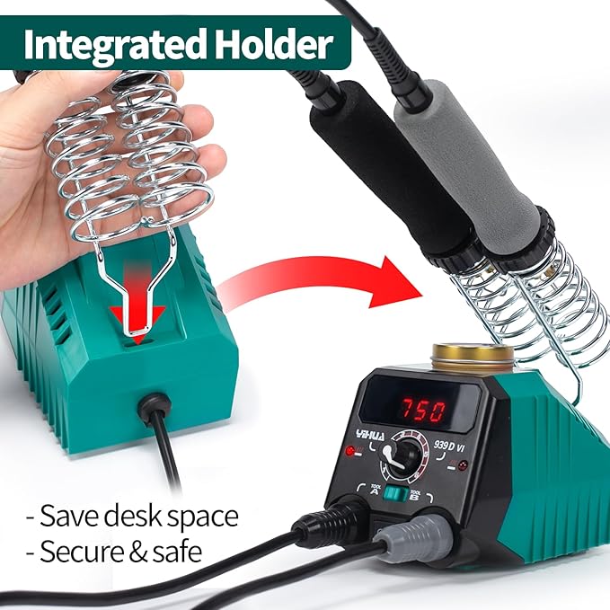 YIHUA 939D-VI Dual Pen Wood Burning Kit with Digital Display with 20 Wire Nibs, Detachable Wood Burning Pen, 2 Wood Pieces, Tweezers Used as Wood Burning Tool