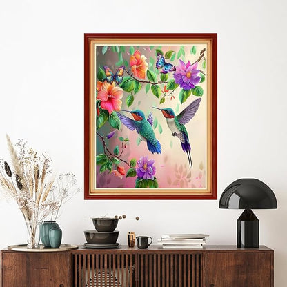 Artvxeay Stamped Cross Stitch Kits | Embroidery Kits for Beginners Craft Kit Needlepoint for Adults Supplies DIY 11CT- (Hummingbird Flowers 16x20 inch)