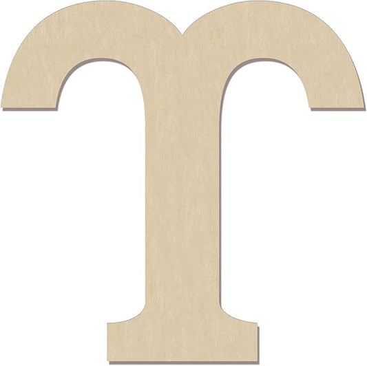 HILAZA 12 Inch Large Wooden Greek Letters, Unfinished Big Wood Letters for Wall Decor, DIY Crafts, Parties Wedding Christmas Home Decoration, Letter Upsilon (Υ)