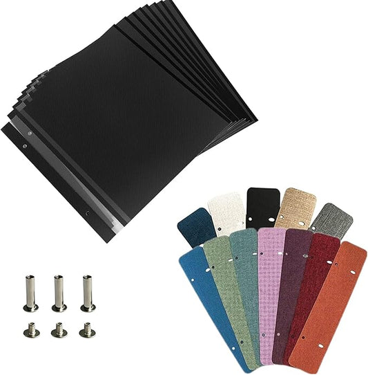 Semfalbuums Black Refill Pages for Self Adhesive Photo Album Scrapbook 13.2x12.8 20 Pages