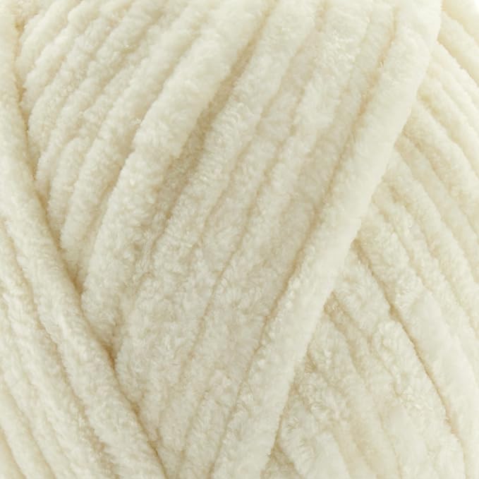 Loops & Threads Sweet Snuggles Yarn - Yarn for Knitting, Crochet, Weaving, and Arts & Crafts - White, Polyester, 8.8 oz