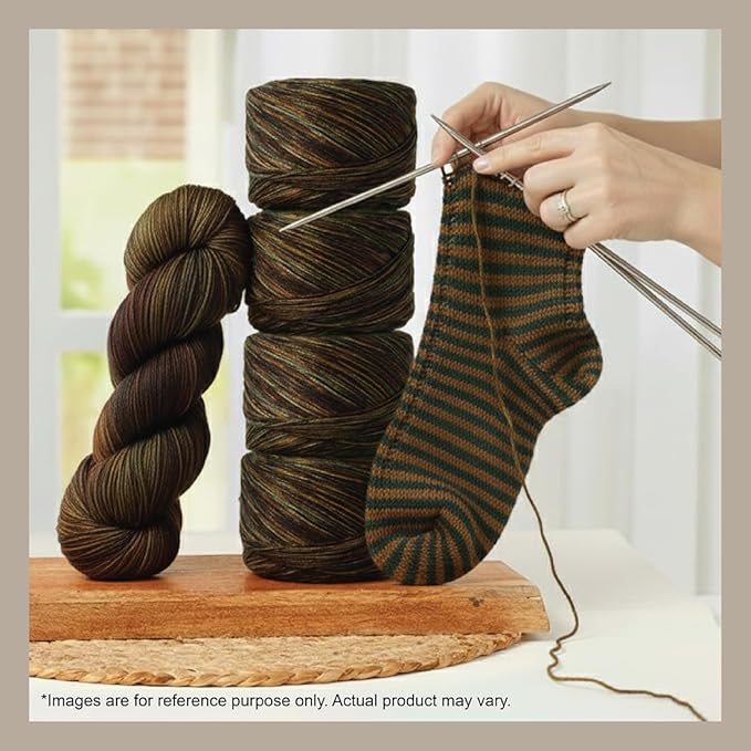 KnitPro Symfonie Hand Dyed Yarn | Extra Fine Merino Wool & Polyamide Blend for Knitting & Crocheting, Fingering Weight, Oeko-TEX Certified 400m, 100g Skein | Terra Variegated Wilderness