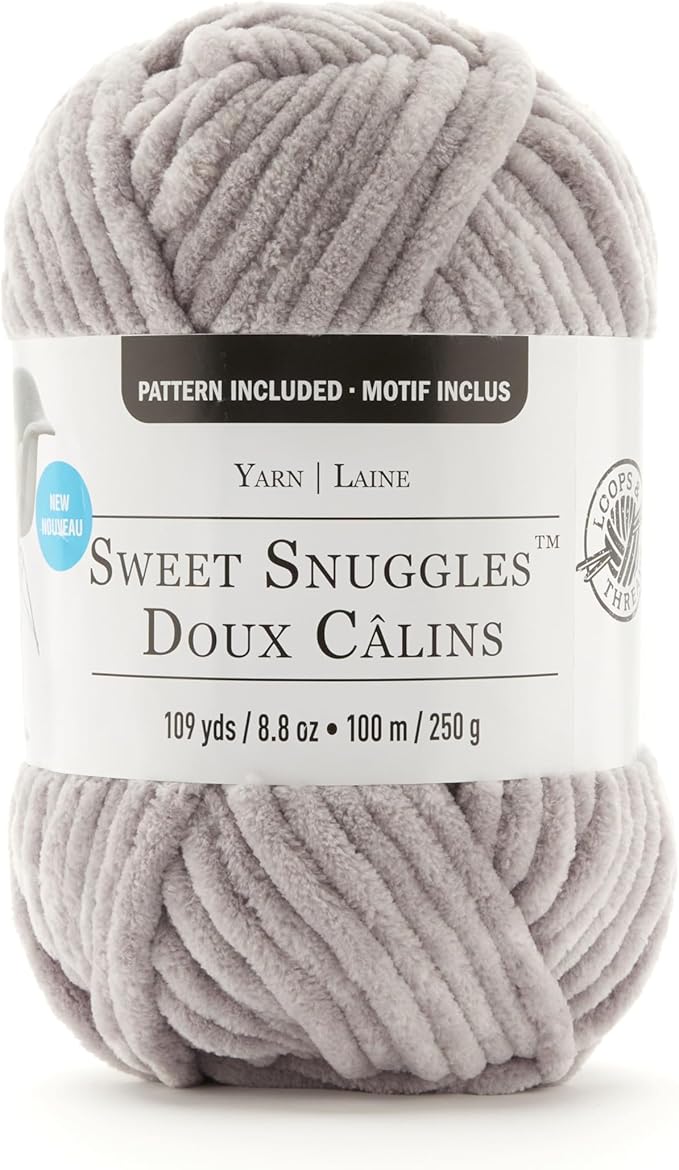 Loops & Threads Fog Sweet Snuggles Yarn – Jumbo Weight Yarn for Knitting, Crochet, Weaving, Arts & Crafts, 18 Pack