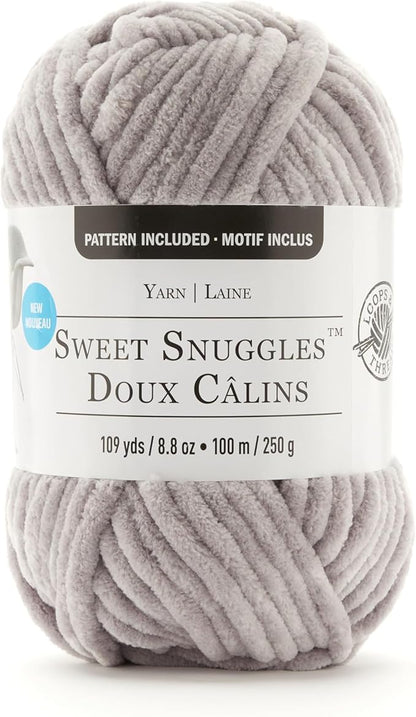 Loops & Threads Fog Sweet Snuggles Yarn – Jumbo Weight Yarn for Knitting, Crochet, Weaving, Arts & Crafts, 18 Pack