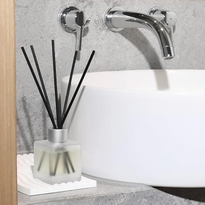 Aeeteek Reed Diffuser, Bamboo & White Tea Essential Oil with Diffuser Sticks for Room Decor, 3.4 fl oz(100ml) Long Lasting Scent Air Freshener, Home Fragrance for Bathroom Decoration (2 Pack)