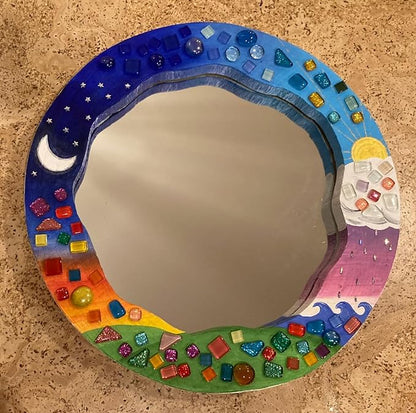 500g Mixed Color Irregular Crystal Mosaic Tiles,Tiny Mosaic Tile DIY Hobbies Children Handmade Crystal Craft for Craft Bathroom Kitchen Home Decoration DIY Art Projects,0.4X0.4 Inch(Green Series)