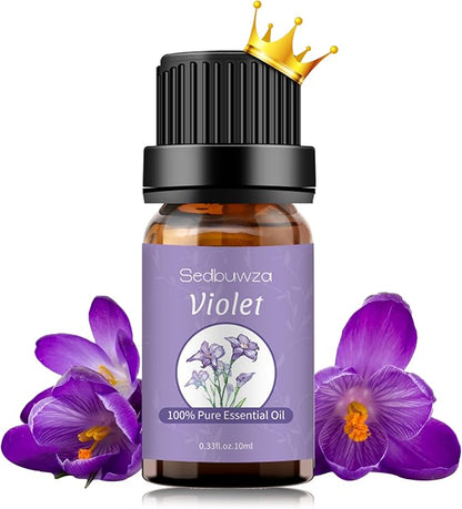 Sedbuwza Violet Essential Oil, 100% Pure Organic Violet Aromatherapy Gift Oil for Diffuser, Humidifier, Soap, Candle, Perfume