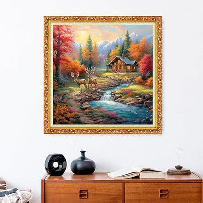 Funxvoot Stamped Cross Stitch Kits Beginners Full Range of Embroidery Starter Kits for Adults 11CT Printed Cross Stitch Kits for Beginners Adults- (CrossStitch69)