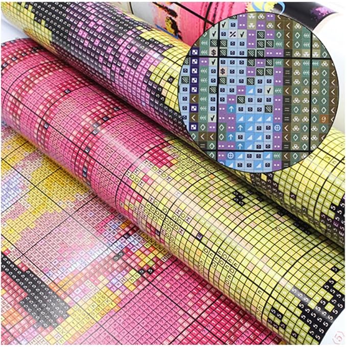 Leczany Cross Stitch Stamped Kits Patterns Craft Kit Needlepoint Full Range of Embroidery Starter Kits Beginners for DIY 11CT 3 Strands | Black Cat and Flower 13×17.3 inches