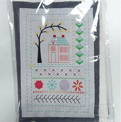 HCANPER Embroidery Stitch Book Kit, Embroidery Kit, Cross Stitch Kits, Stitch Book Embroiderys, Eedle Point Kits Adults Beginner,Ideal for Beginners,Enthusiasts,Handmade Gift (19 Embroidery)