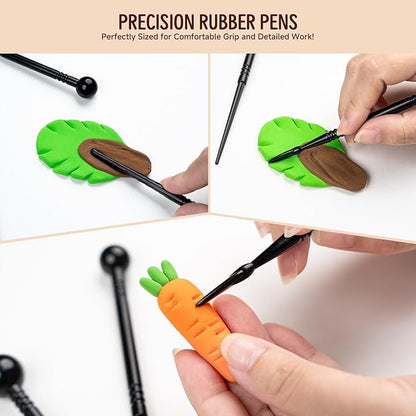 36PCS Clay Sculpting Tools Kit, Clay Pottery Carving Tool Kit with Wooden & Stainless Steel Clay Tools, Professional Clay Sculpting Tools for Adults, Sculpting Tools for Air Dry Clay, Polymer