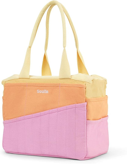 Soolla Studio Bag: Art Supply Storage Organizer & Pottery Tool Bag, Washable Tote, Yarn Bag, Crochet, 30 Pockets, 15+ Colors (Becca Sands)