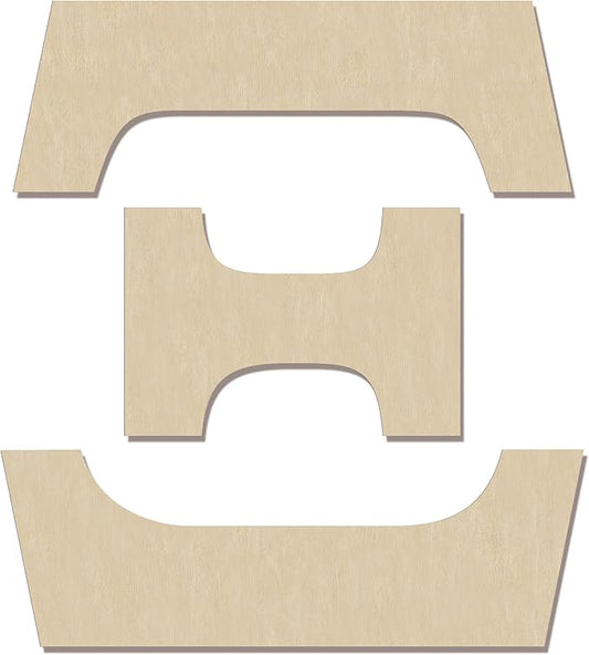 HILAZA 12 Inch Large Wooden Greek Letters, Unfinished Big Wood Letters for Wall Decor, DIY Crafts, Parties Wedding Christmas Home Decoration, Letter Xi (Ξ)