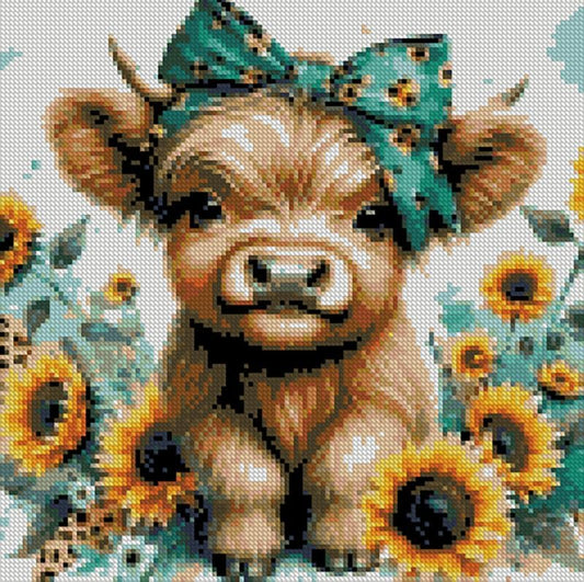 Cow Stamped Cross Stitch Kits for Adults Beginner,Counted Embroidery Kits by TaeYsck