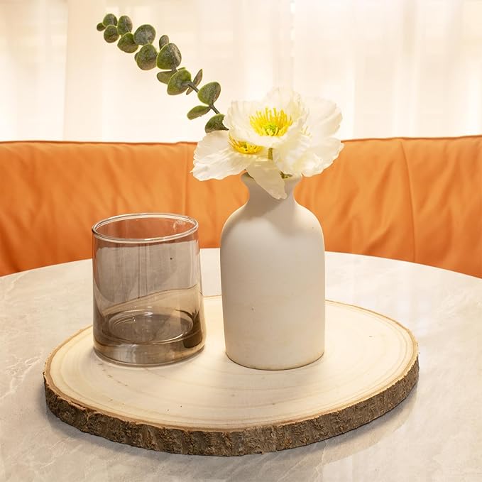 Large Unfinished Wood Slices for Centerpieces 10 Pcs 9-10 inches Natural Wood centerpieces for Tables Table Decor, Rustic Wedding Centerpieces，Wood Rounds for Crafts, and Wooden Christmas Decoration