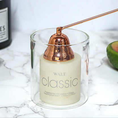 Lsnisni 4 in 1 Candle Accessory Set - Wick Cutter, Snuffer, Dipper & Electric Lighter - Gifts for Candle Lovers (Champagne)