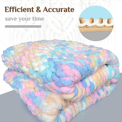 HKJJYFC 32'' Chunky Blanket Loom for Knitting Thick -Knitting Looms-Loom for Chunky Blanket,Chunky Yarn Knitting Loom