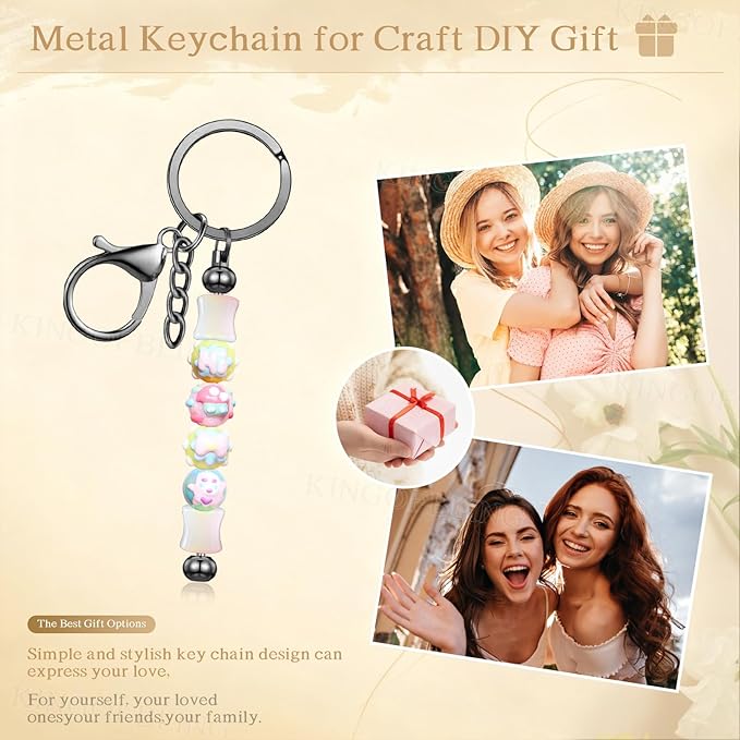 12 PCS Beadable Keychain Making Kit,Key Chain Keyrings for Jewelry Making,Car Bag Purse Charms Key Chains Bulk Metal Blank Bars,DIY Supplies Christmas Gifts for Women Men Crafts Custom Projects Black