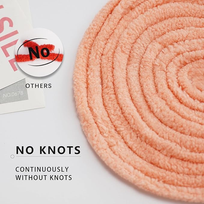 Chenille Yarn for Crocheting & Knitting 880 Yards, Soft Thick Fluffy Bulky Blanket Yarn, 4 Pack of 10.5oz(Salmon Pink)