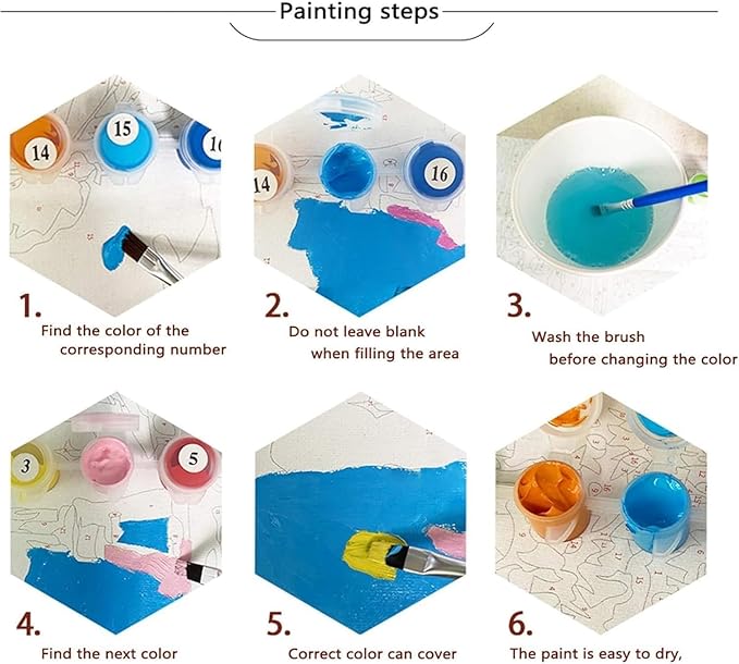 DFPSCLLA Paint by Numbers for Adults, Vintage Books and Flowers DIY Paint by Numbers Acrylic Paint Canvas, Painting Kits Art on Canvas for Home Wall Art 16x20 Inch（Without Frame）