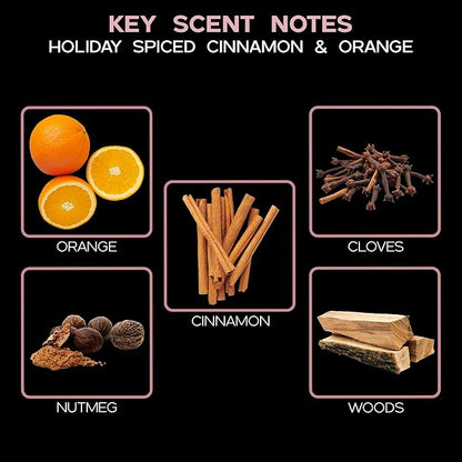 LOVSPA Reed Diffuser Set, Spiced Pomander Orange Cinnamon Scented Oil Diffuser with Sticks, Home Fragrance Accessories for Bathroom Shelf Decor, Aroma Diffusers for Home or Office Desk, USA Made