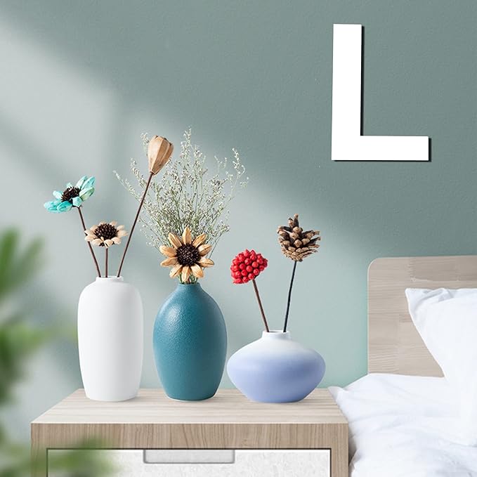 12 Inch Wooden Letter L, 1/4 Inch Thick Large Unfinished Wood Letter for DIY Crafts Home Wall Decor