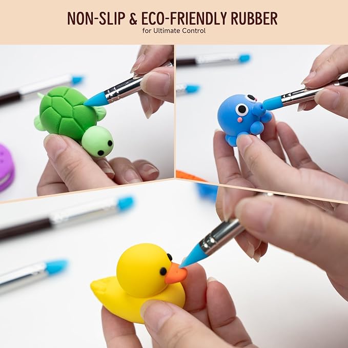 36PCS Clay Sculpting Tools Kit, Clay Pottery Carving Tool Kit with Wooden & Stainless Steel Clay Tools, Professional Clay Sculpting Tools for Adults, Sculpting Tools for Air Dry Clay, Polymer