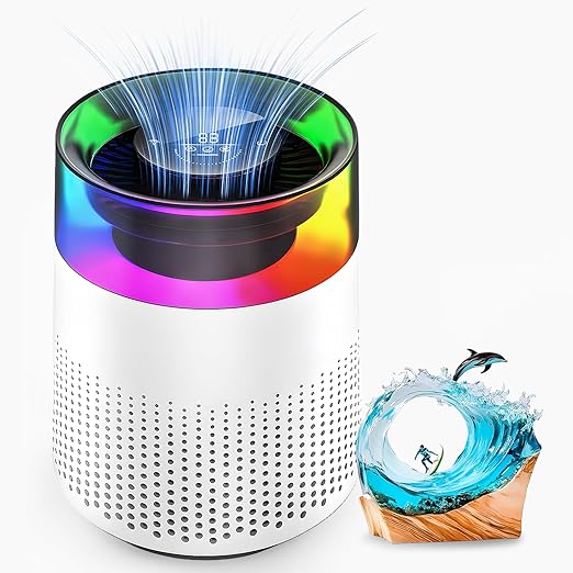 Epoxy Resin air Purifier, with Filter Element Purifier with Night Light Mode, Resin molding and Casting air Filtration System, epoxy Tool Accessories consumables